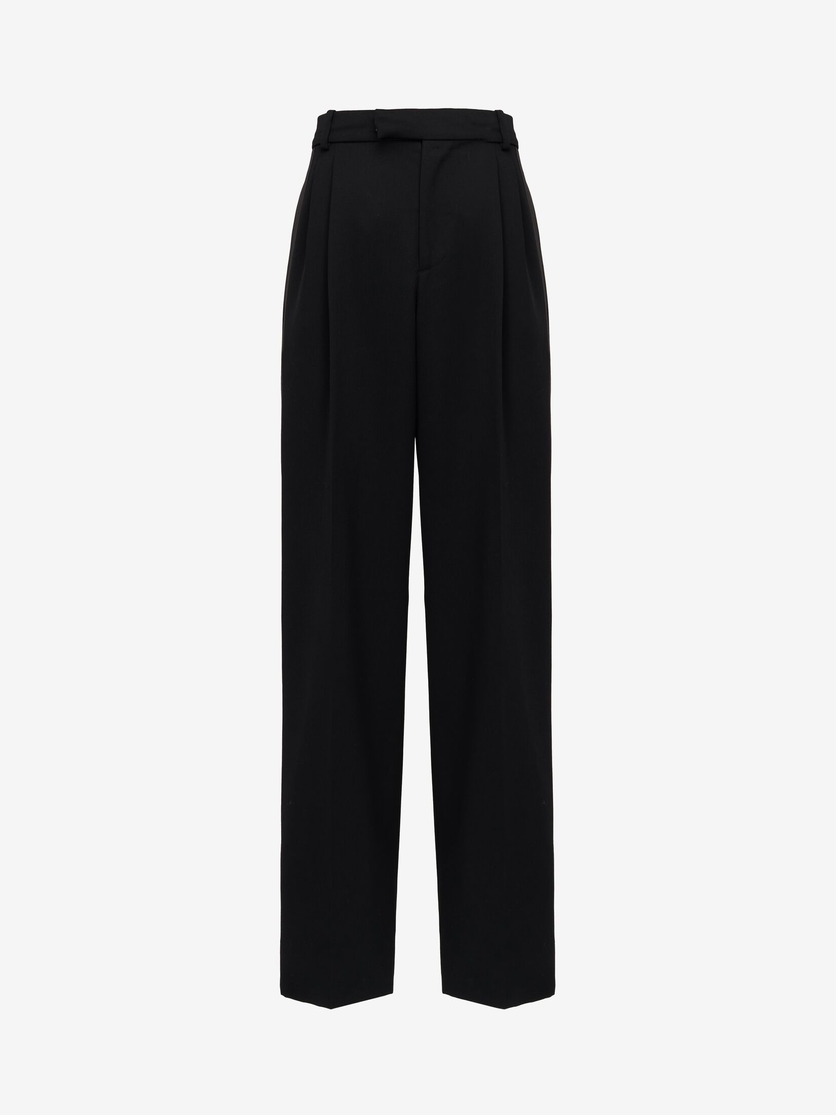 Pleated Baggy Trousers in Black | Alexander McQueen GB