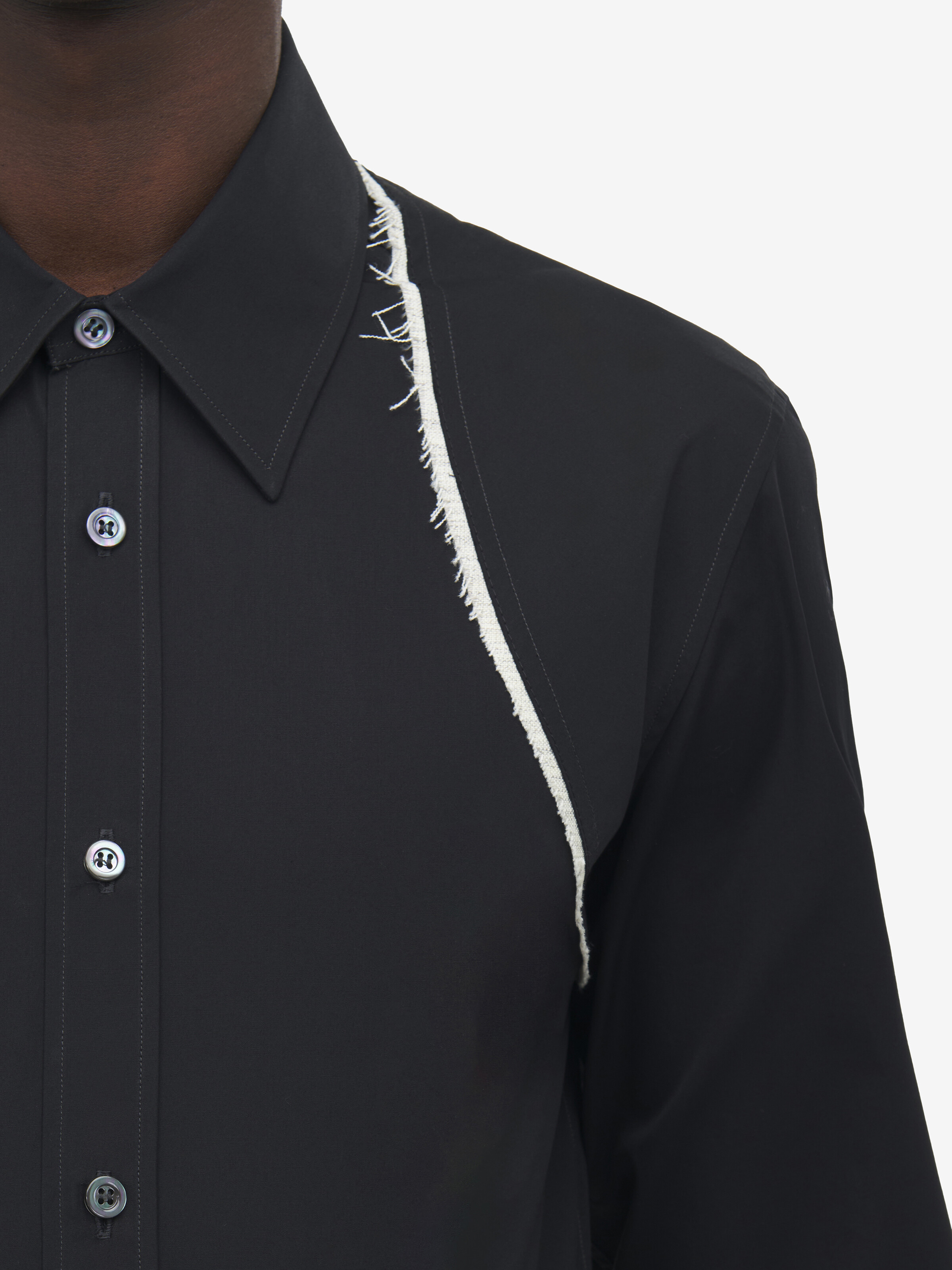 Raw Edge Canvas Harness Shirt
