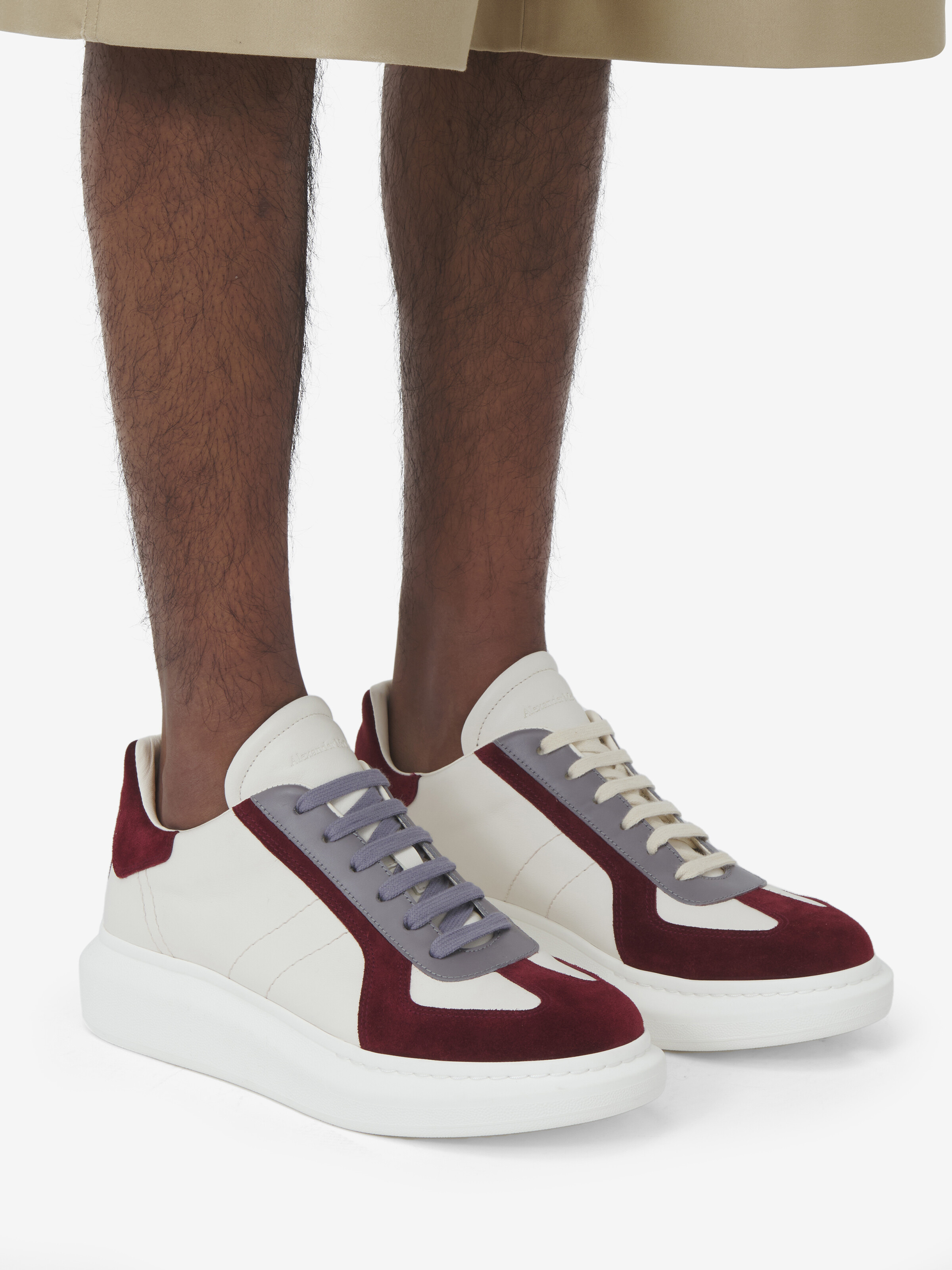 Men's Oversized Retro Sneaker in White | McQueen US