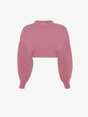 Cropped Cocoon Sleeve Jumper