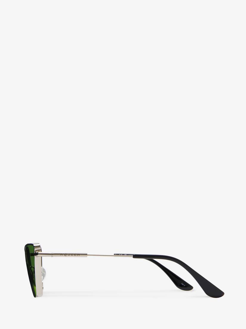 Metal T-Bar Cat-eye Sunglasses