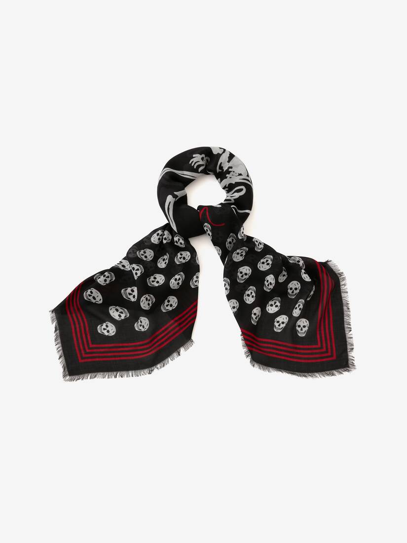 Sciarpa Biker Skull Con Scheletri