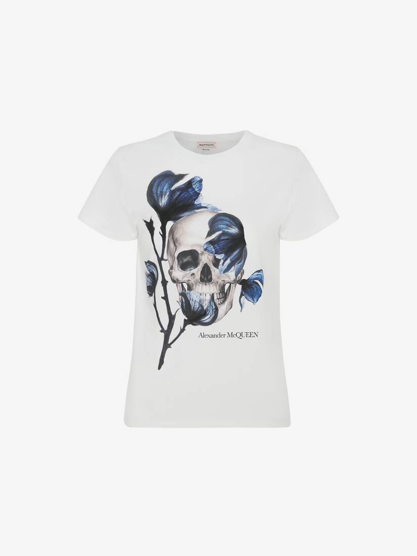 T-shirts Alexander Mcqueen - Skull In Bloom T-shirt - 626674QPZ590900