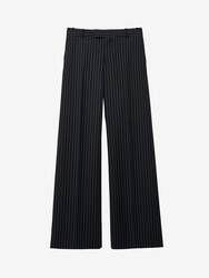 Pinstripe Low Rise Trousers