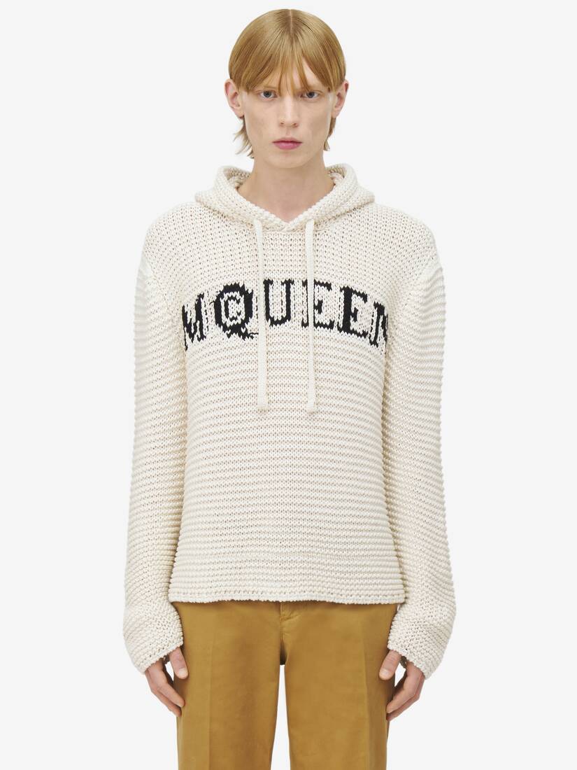 McQueen Logo Cropped Hoodie