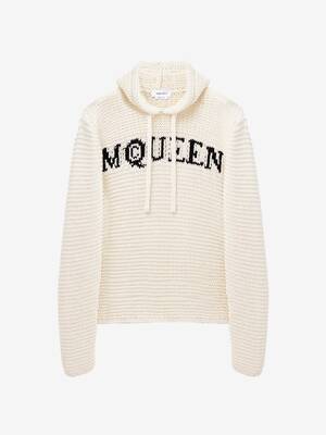 Y715ね@ Alexander McQueen レース フーディー パーカー Thumbnail-829321Q1BDL9009_F.