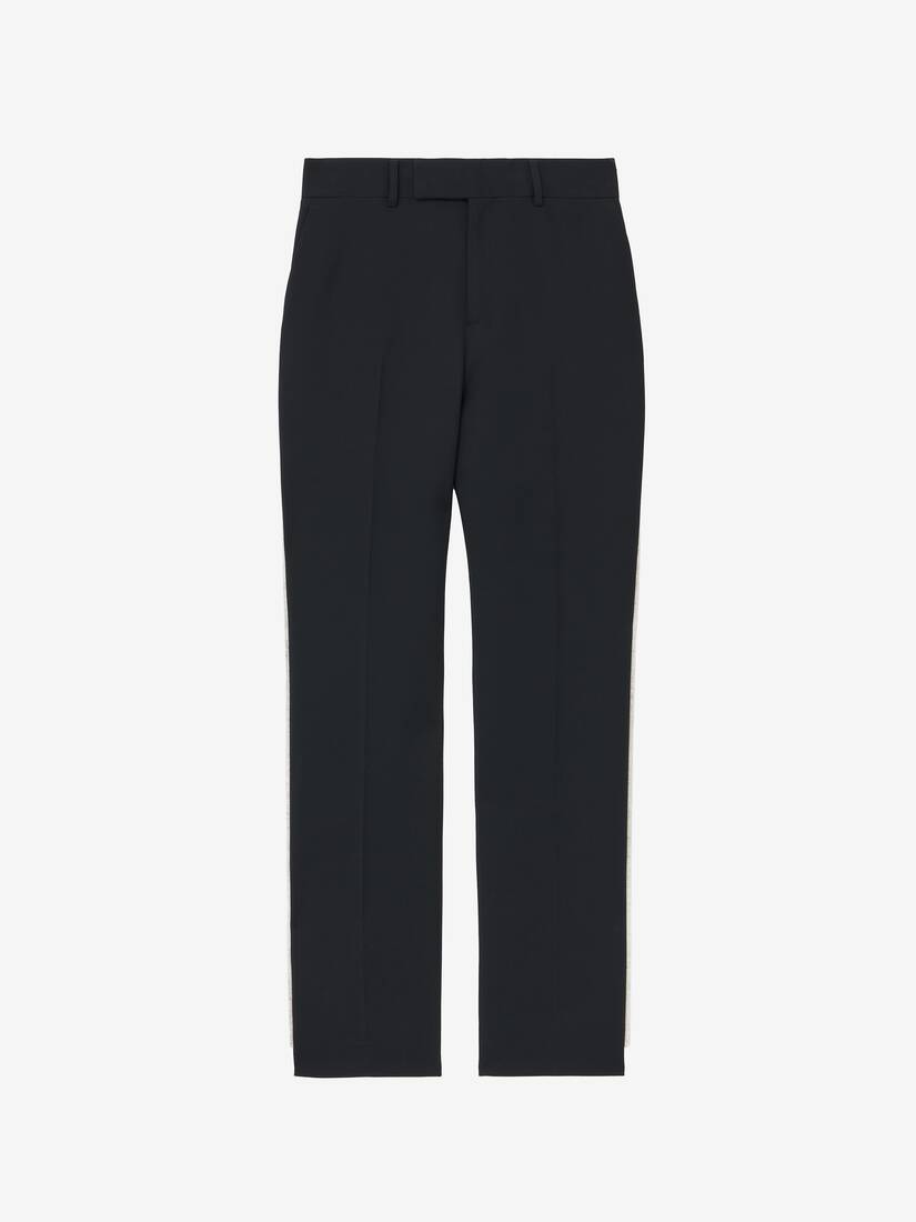 Raw Edge Canvas Cigarette Trousers