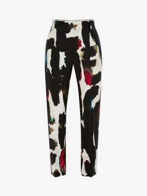 Pantalon cigarette Watercolour Graffiti