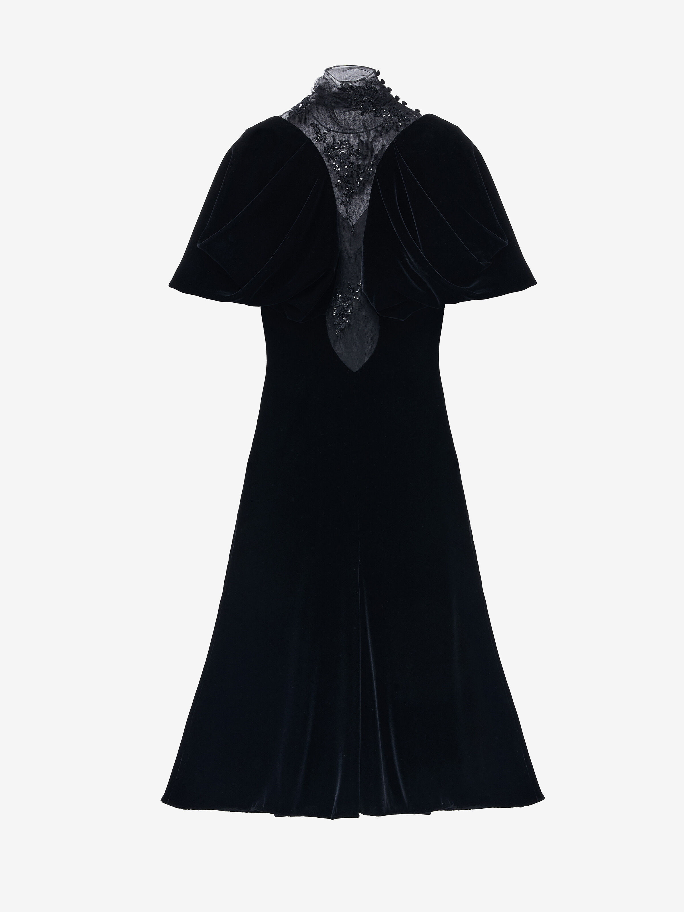 Robe en Velours Et Dentelle