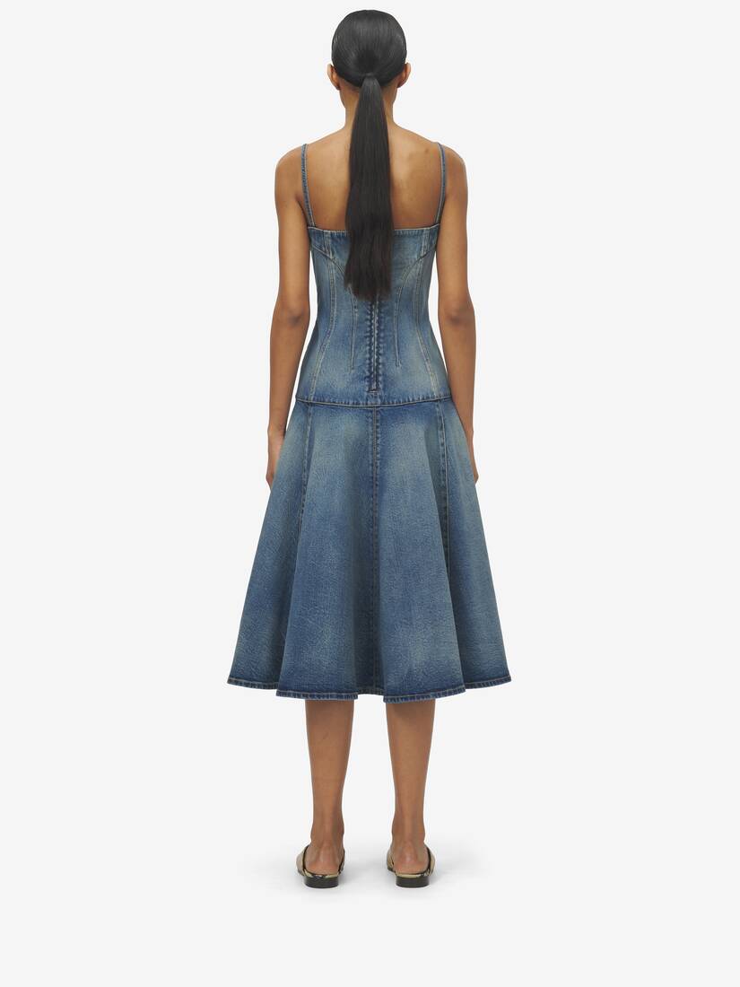 Stonewashed Denim Midi Dress