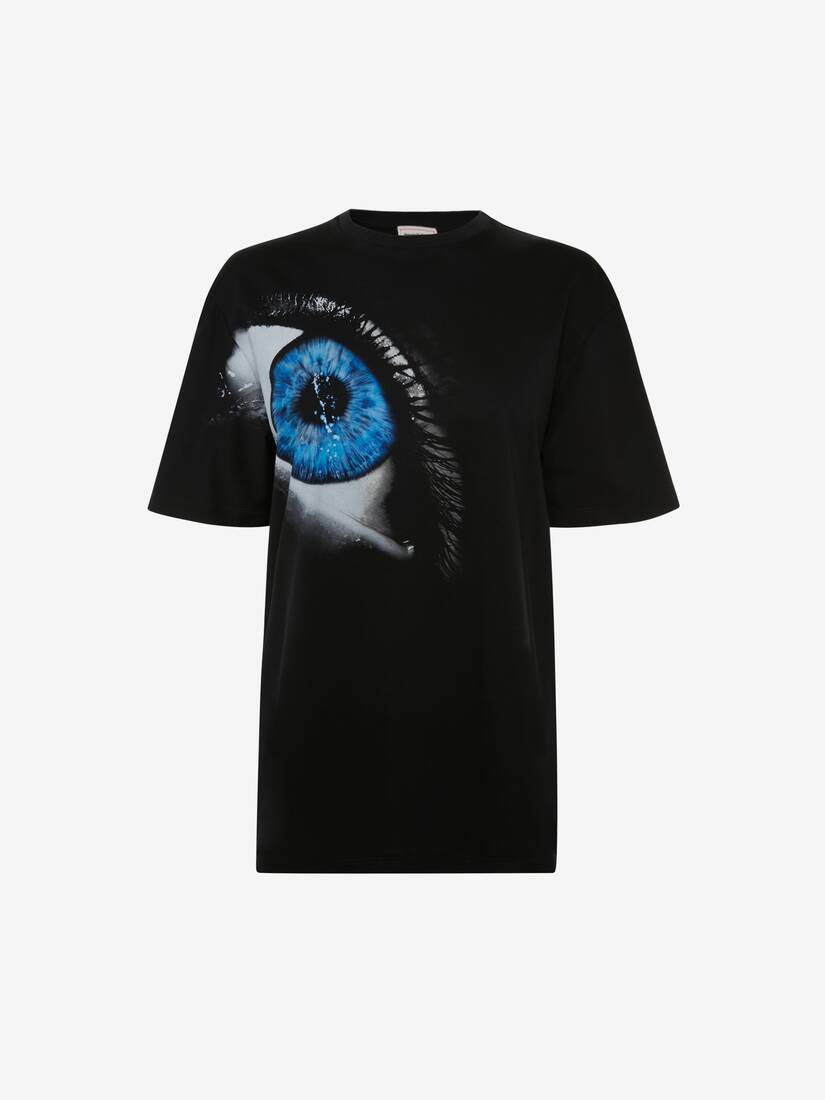 Oversized T-Shirt mit Iris-Motiv