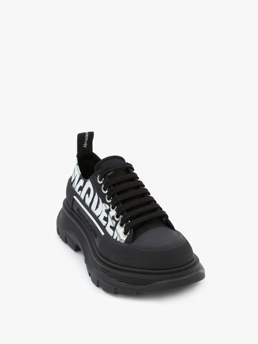 Alexander McQueen Graffiti Oversized Sneaker in Black