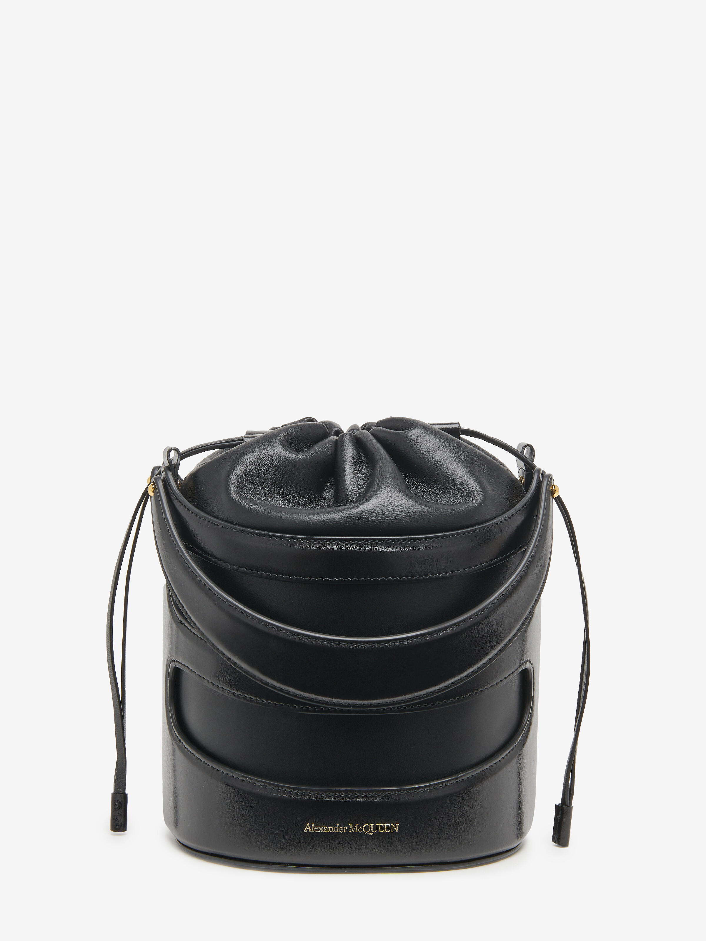Women's The Rise Bucket in Black in Calf Leather | Alexander McQueen - image 5