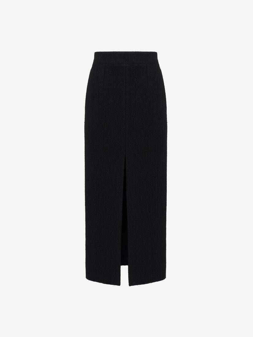 Slashed Pencil Skirt in Black | Alexander McQueen GB