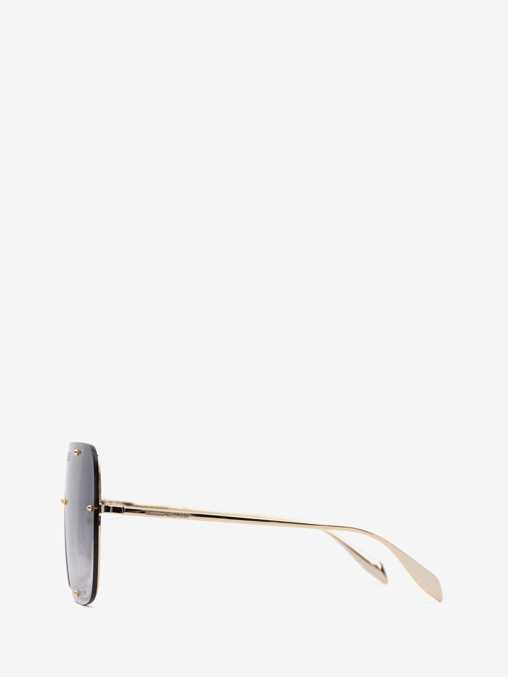 Studs Mask Sunglasses in Gold | Alexander McQueen US