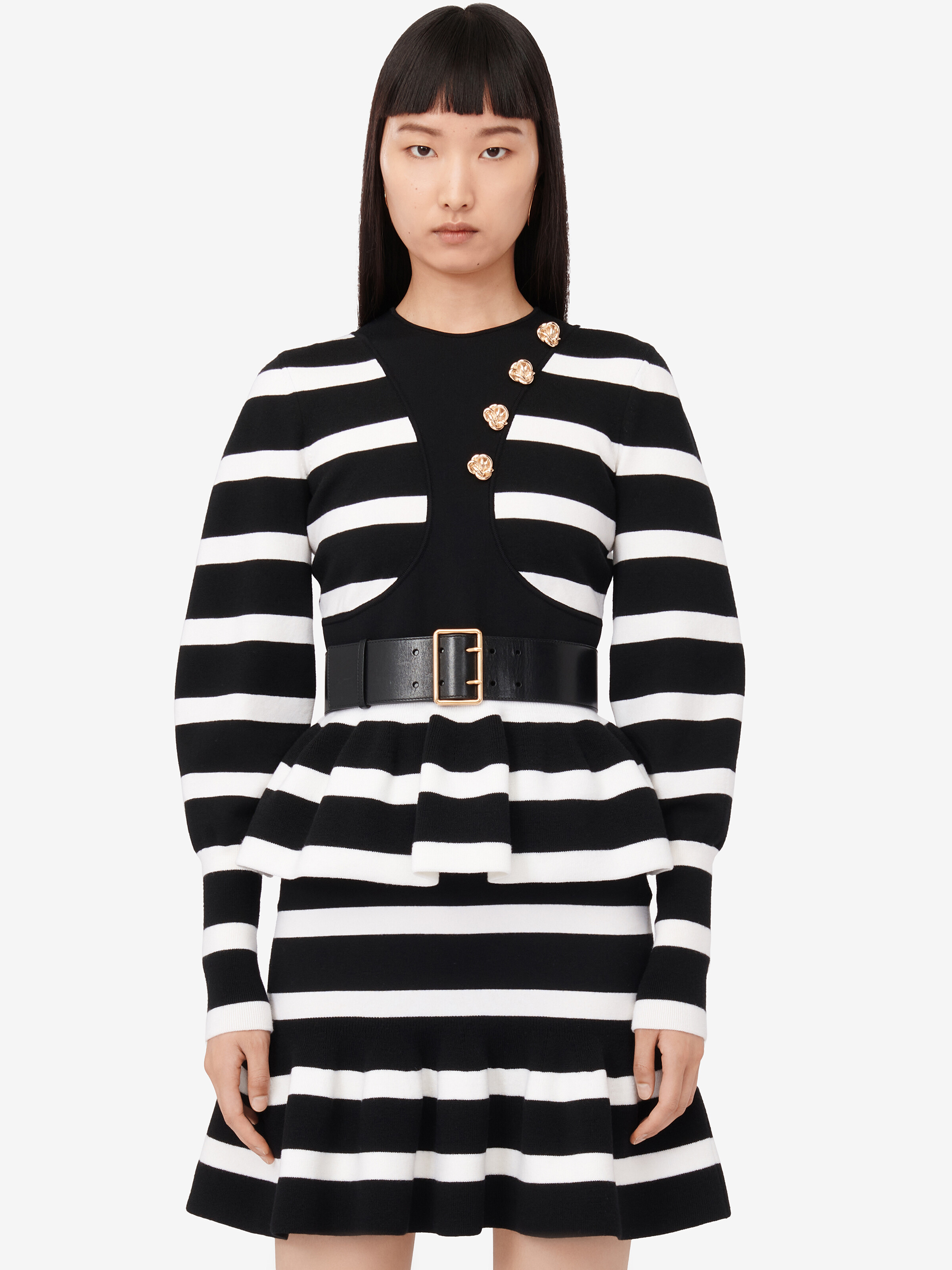 Striped Peplum Jumper
