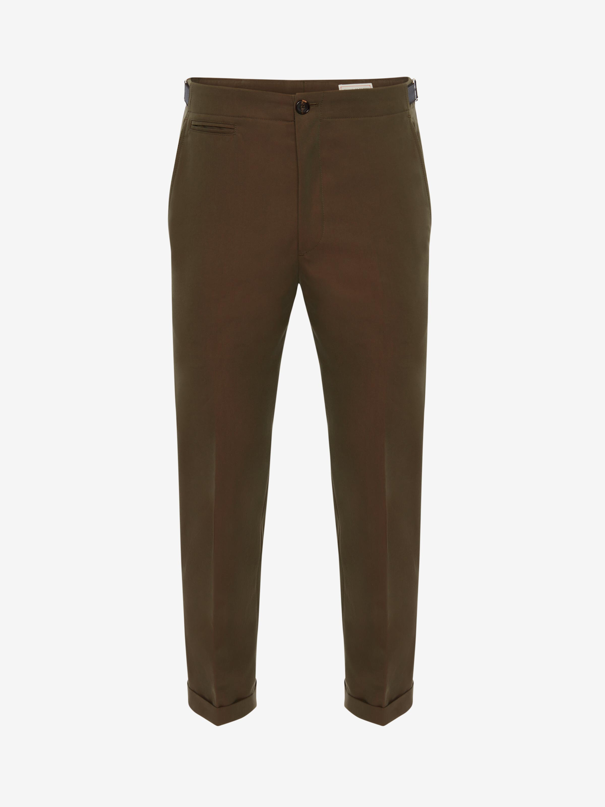 ALEXANDER MCQUEEN LOGO TAPE CHINO TROUSERS 637715QQS25