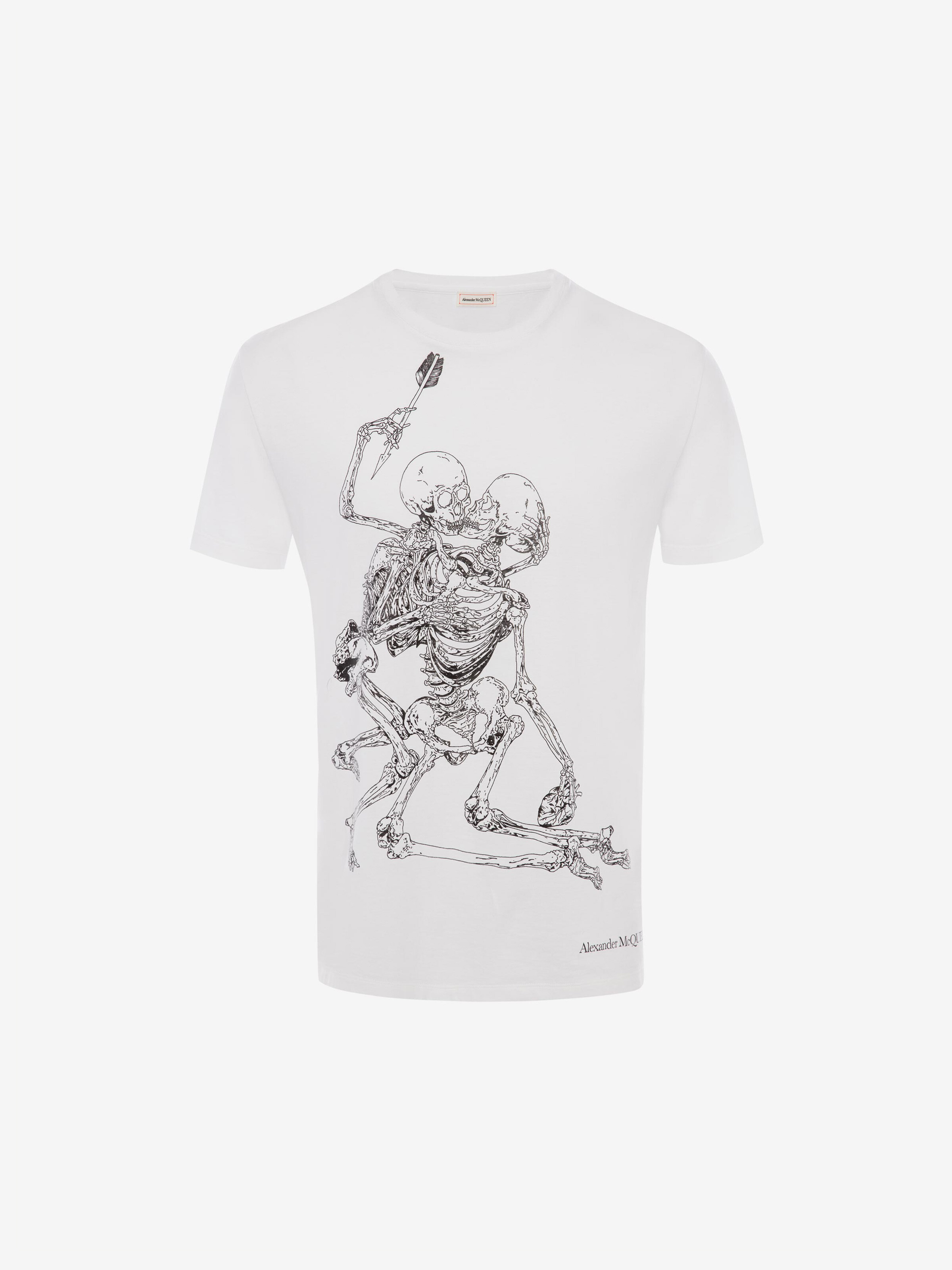 Lovers Skeleton T-Shirt in White 