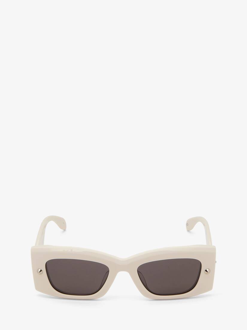 Rechteckige Sonnenbrille mit Spike-Studs