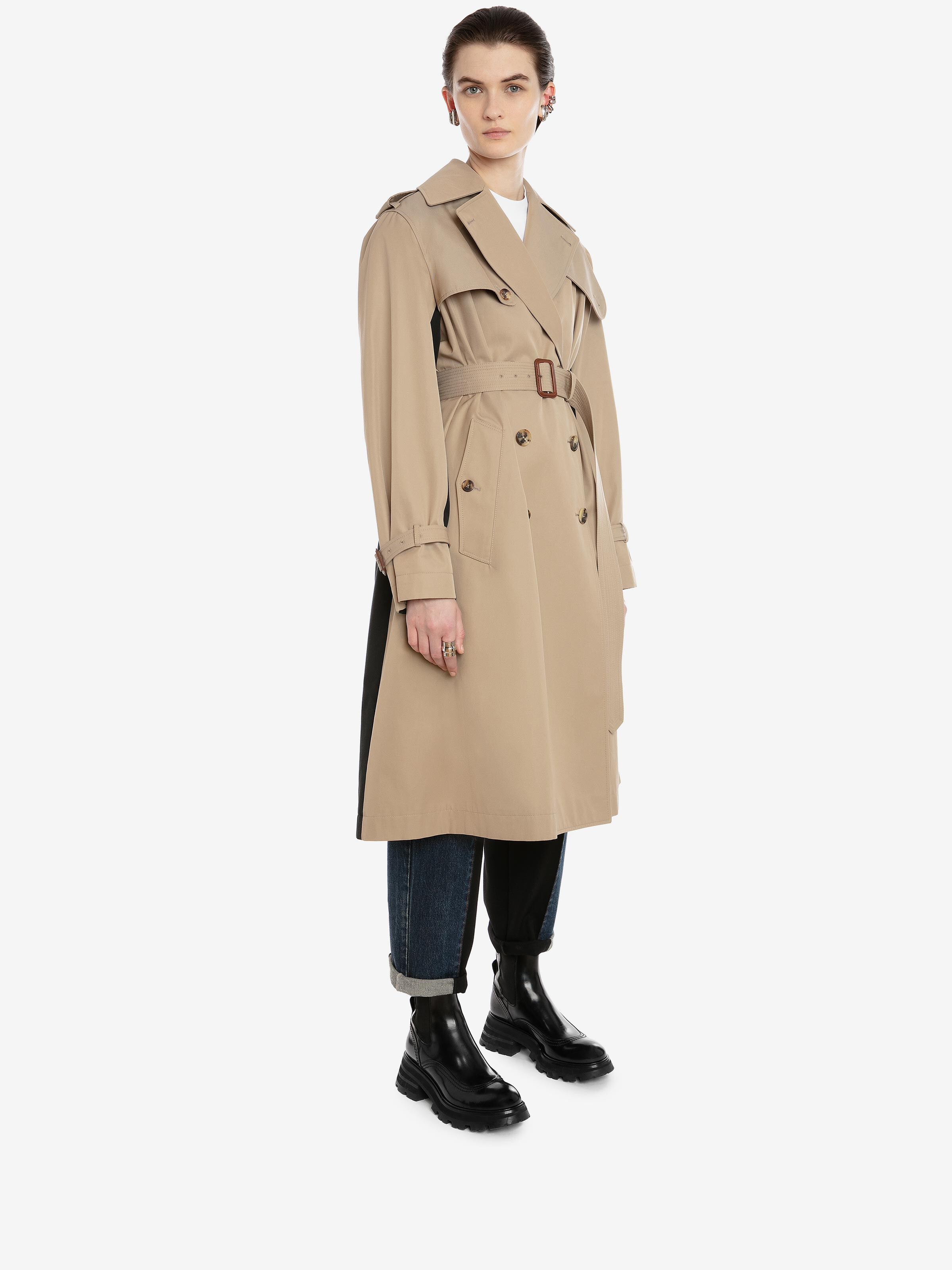 Hybrid McQueen Graffiti Trench Coat
