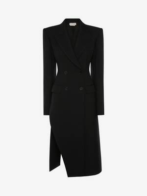 Slashed double-breasted tailored coat