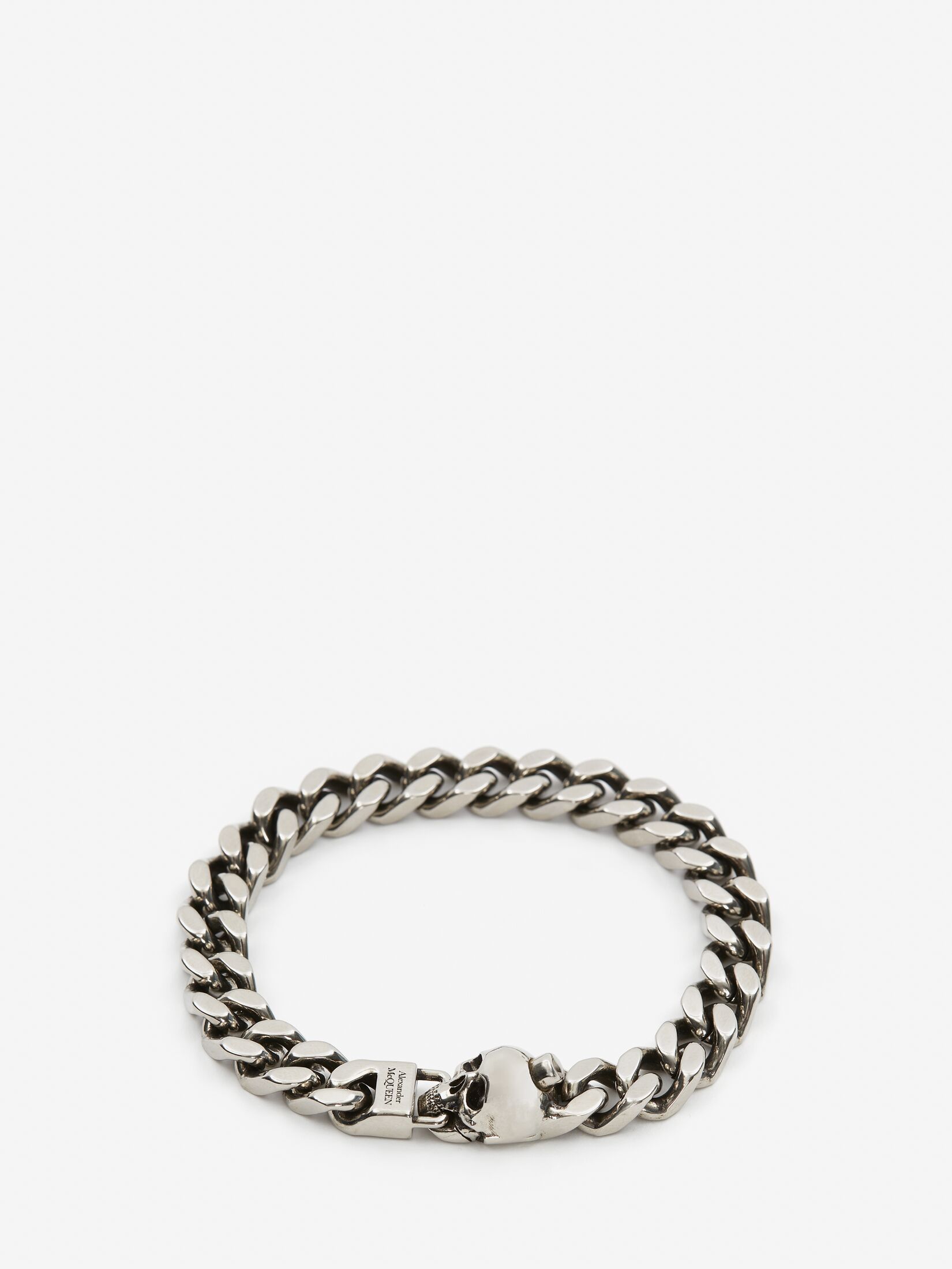 Skull Chain Bracelet in Antique Silver | Alexander McQueen US