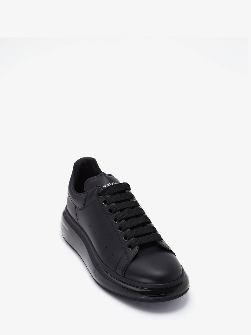 Oversized Transparent Sole Sneaker Black for Men | Alexander McQueen