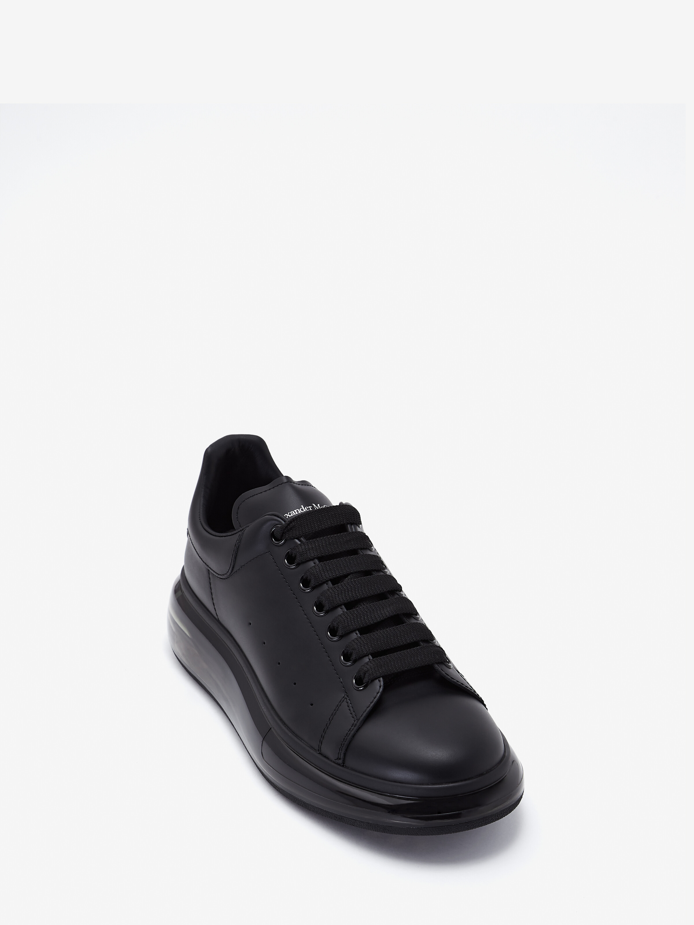 Oversized Transparent Sole Sneaker in Black | Alexander McQueen US