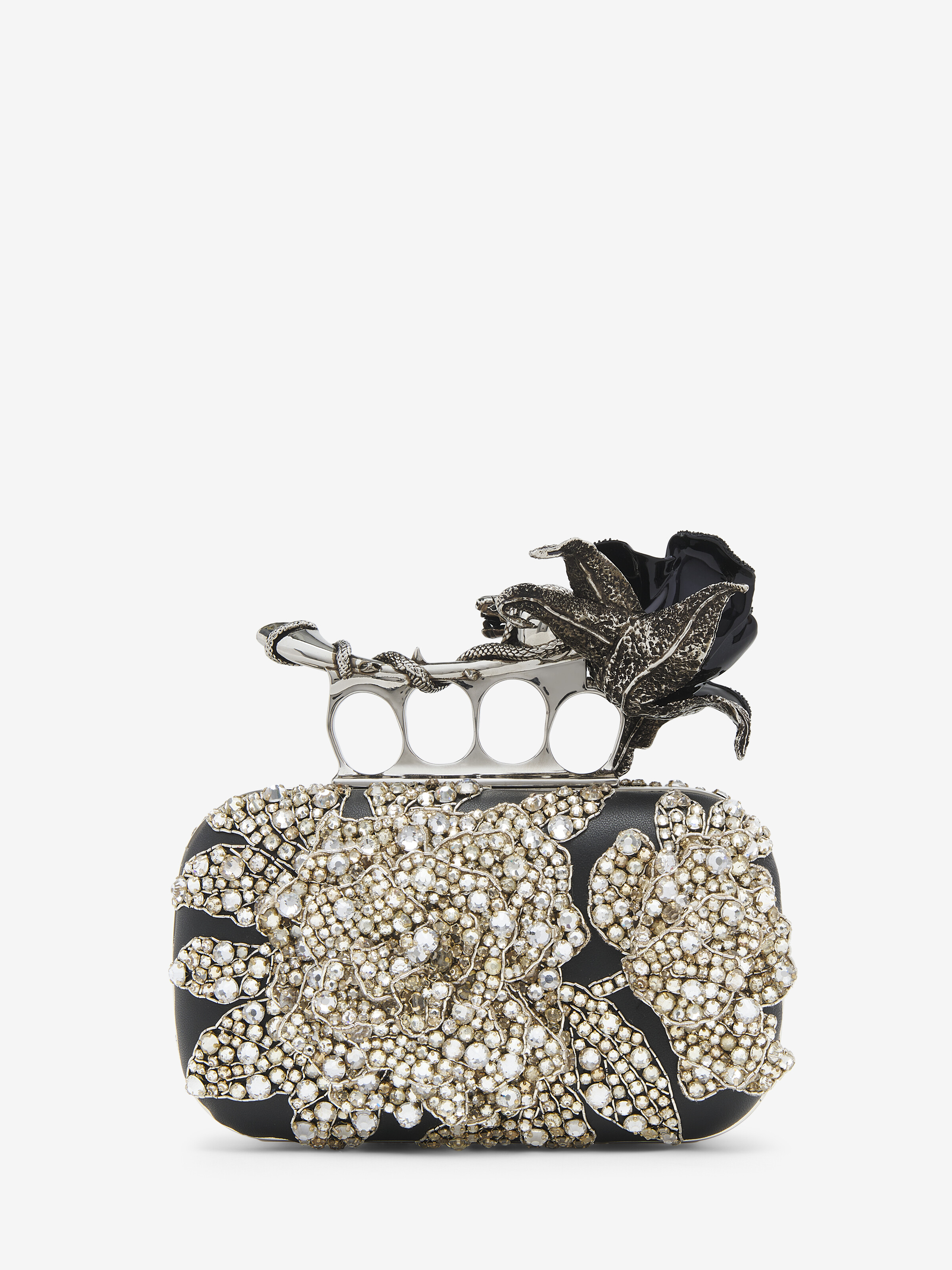 Rose & Snake Knuckle Clutch