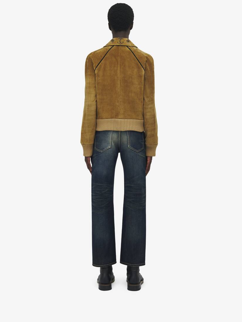 Suede Bomber Jacket
