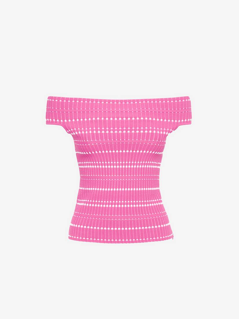 Top In Maglia Con Spalle Scoperte