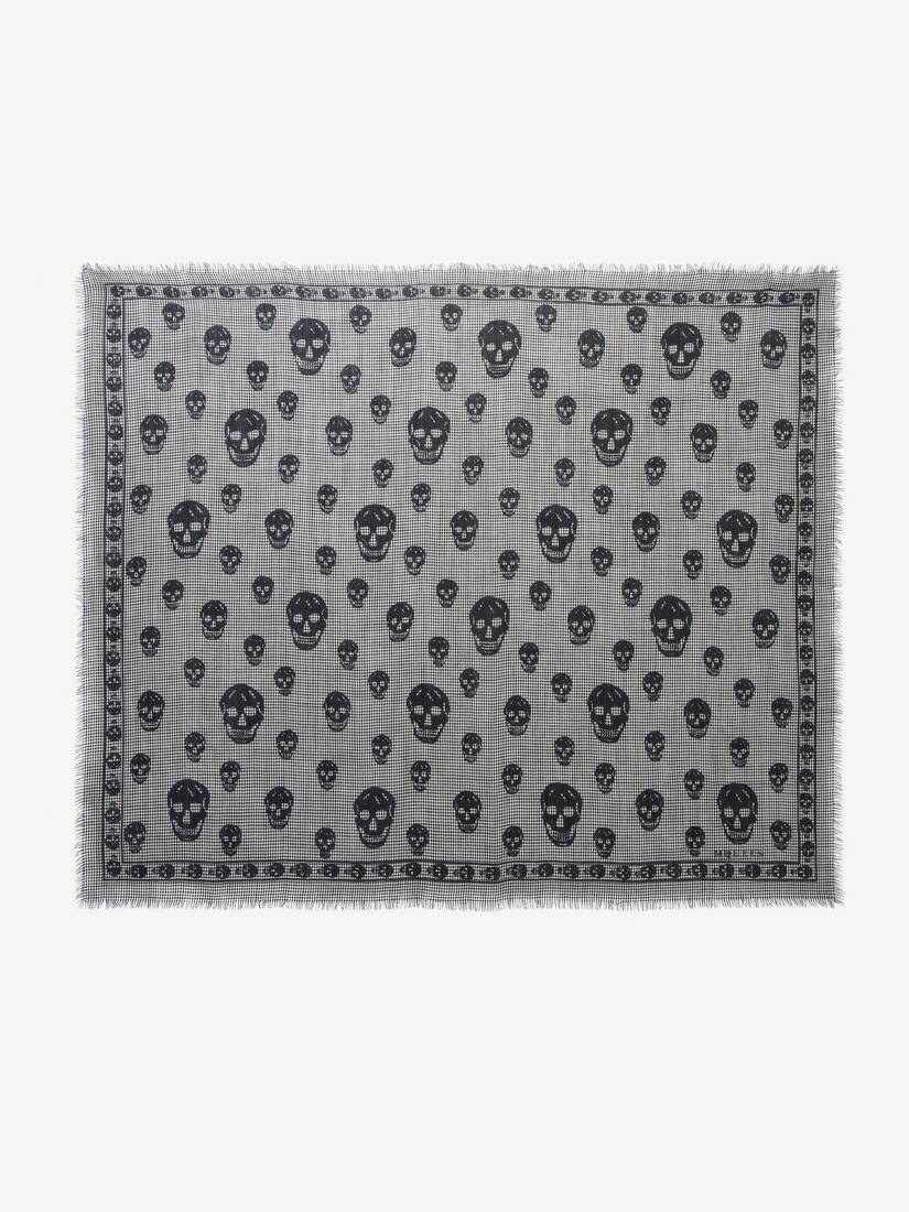 Houndstooth Skull Foulard