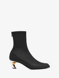 Bottines Armadillo Noir Argent Or pour Femme Alexander McQueen