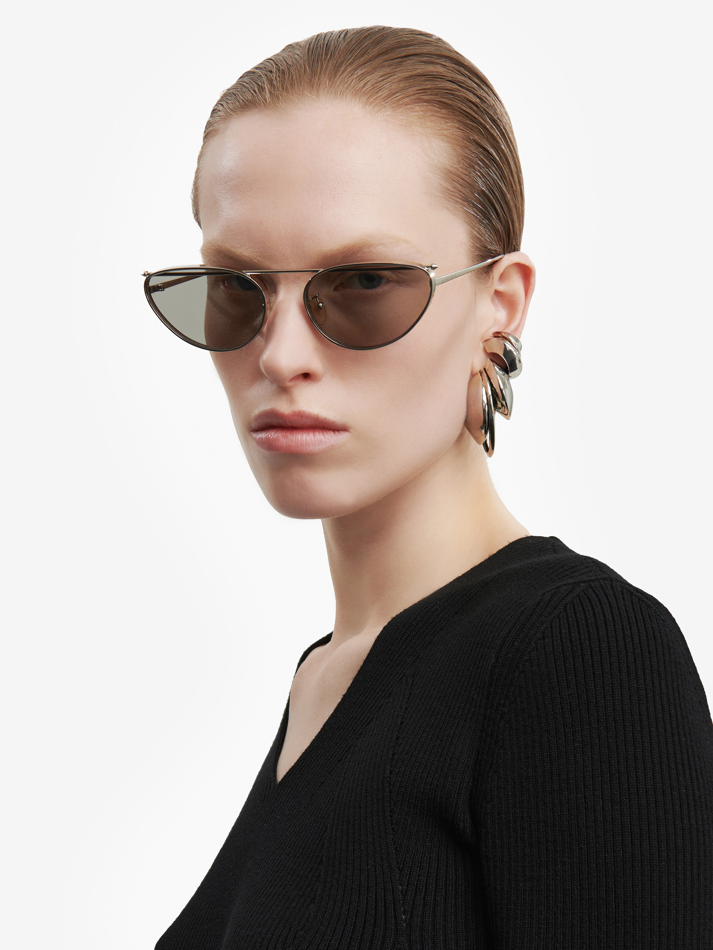 Front Piercing Cat-eye Sunglasses