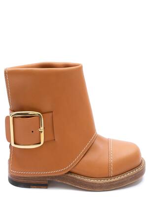 Fold-over buckled boot