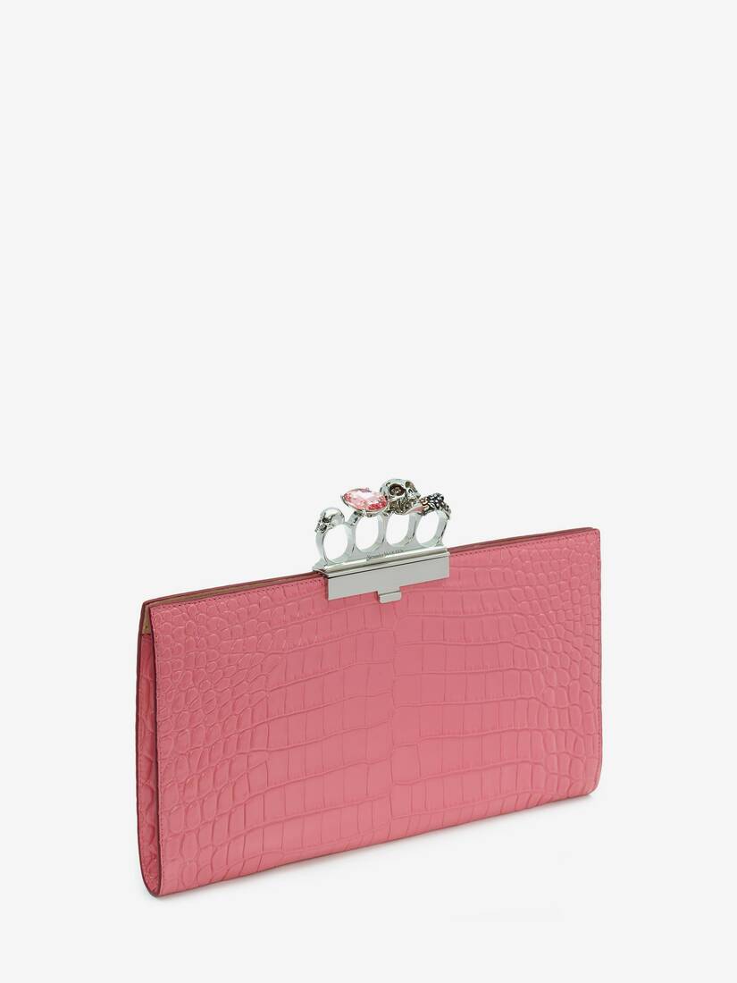 Skull Four-Ring Flat Pouch