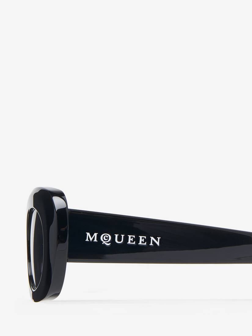 McQueen Logo Oval Sunglasses