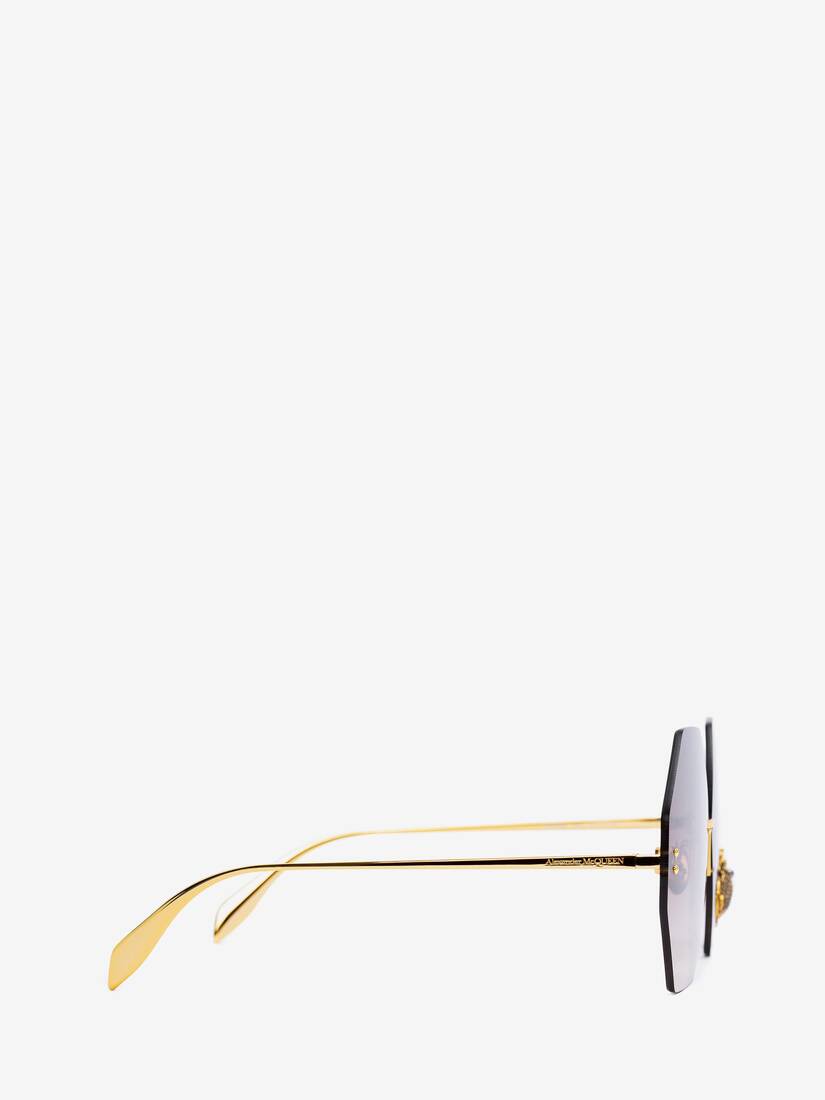 Beetle Jeweled Sunglasses In Goldbrown Alexander Mcqueen Us 