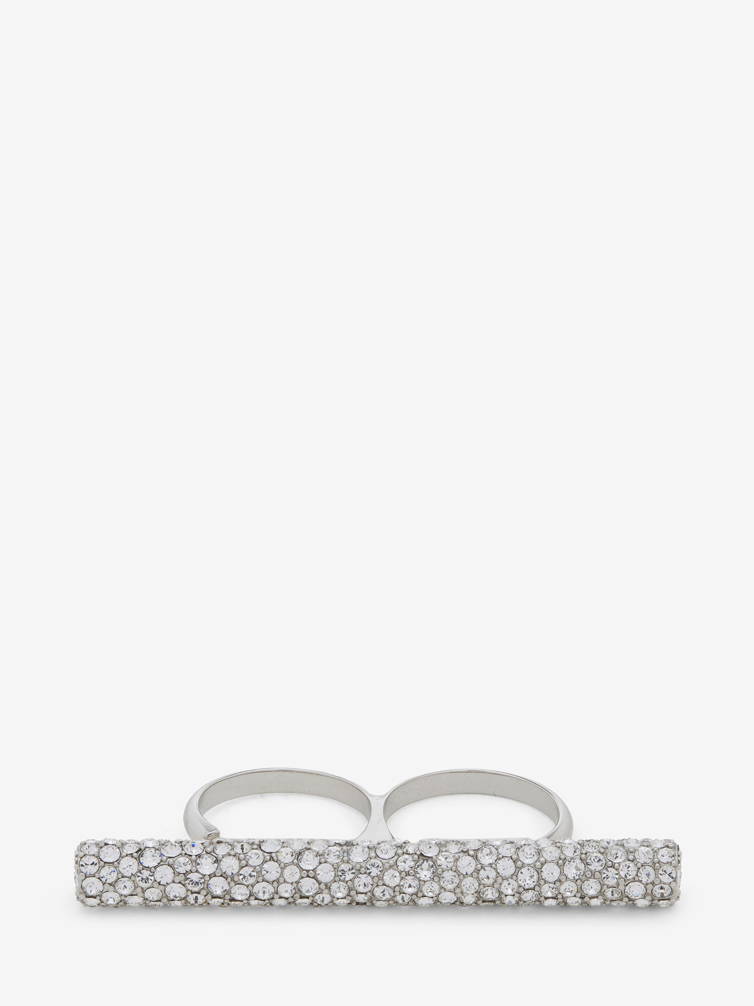 Jewelled T-Bar Double Ring