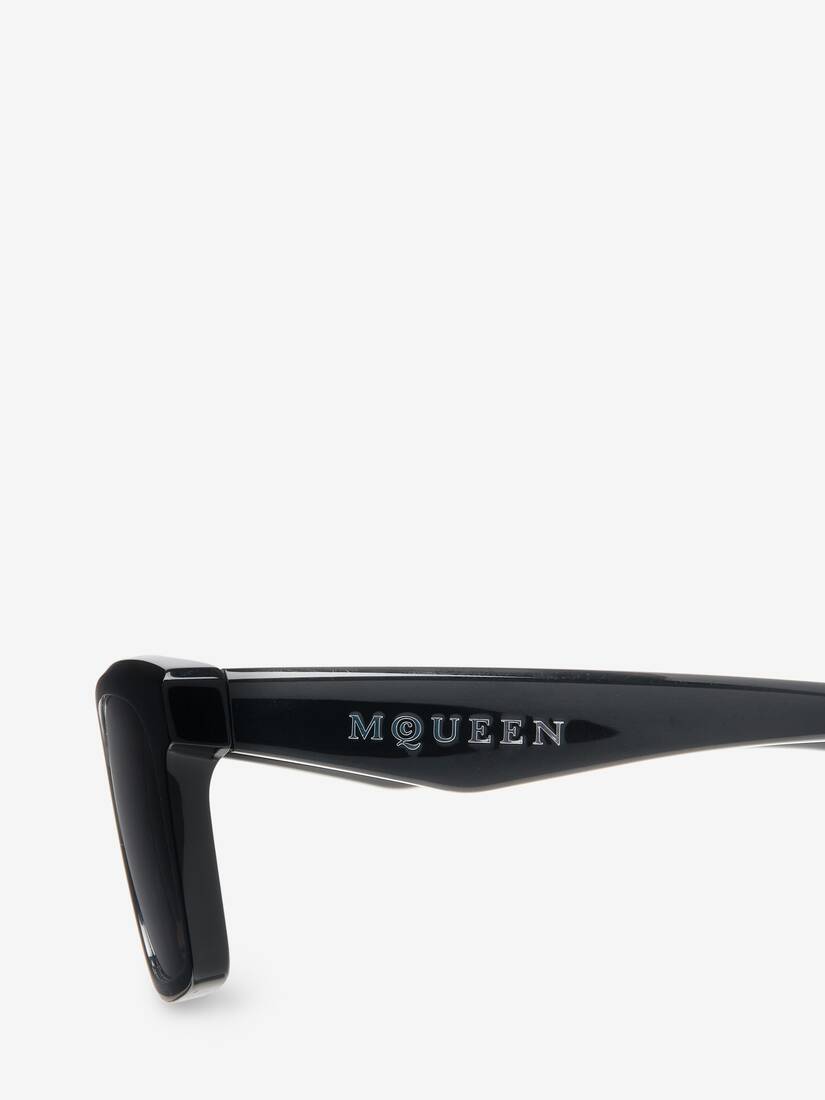 Lunettes de soleil rectangulaires, avec logo McQueen