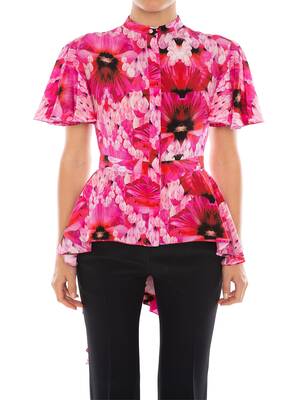 Flower print peplum shirt