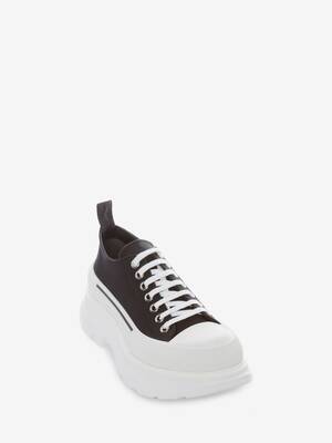 Tread Slick Lace Up in Black/White | Alexander McQueen US