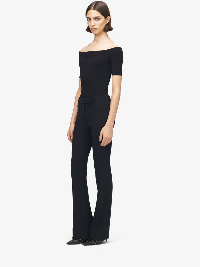 Schmal geschnittene Bootcut-Hose