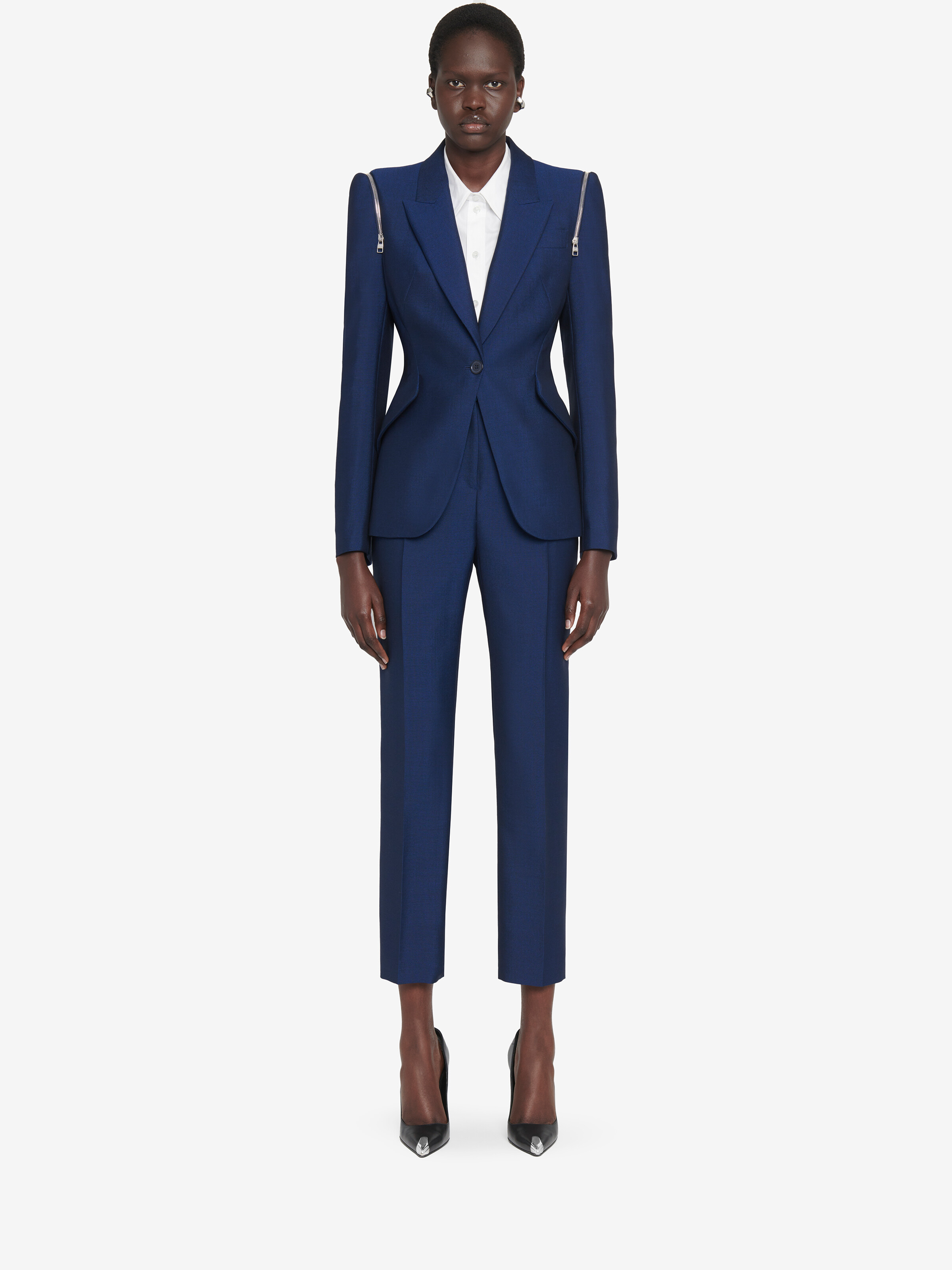High-waisted Cigarette Trousers