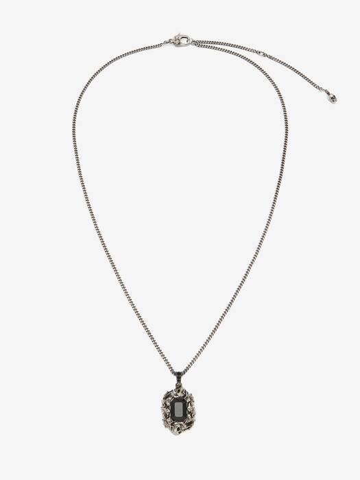 Ivy Skull Necklace in Antique Silver | Alexander McQueen US