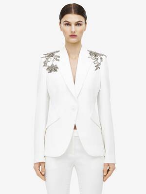 Alexander McQueen モッズコート　ビジュ付き襟 Alexander McQueen モッズコート ビジュ付き襟 Women's Designer