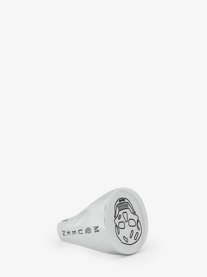 Anello con Sigillo Skull