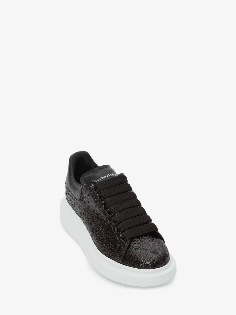 mcqueen black glitter sneakers