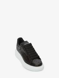 Glitter Oversized Sneaker Black for Women Alexander McQueen