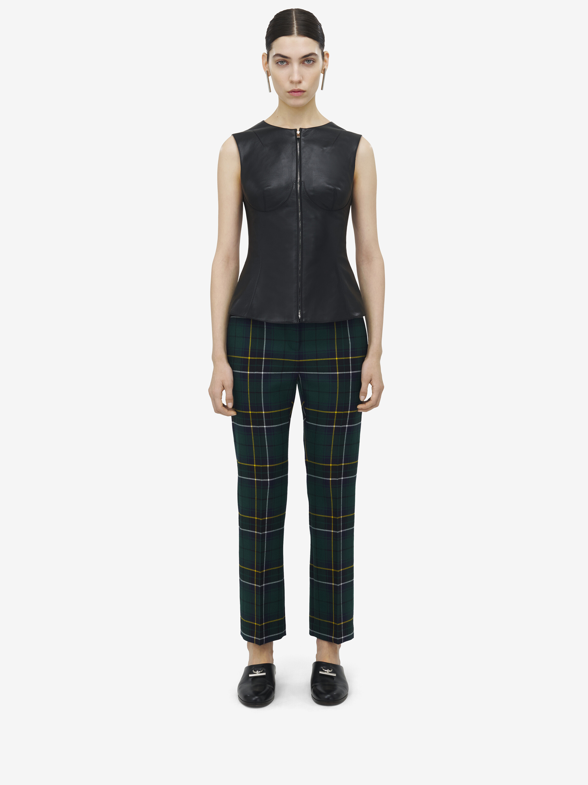 Sleeveless Leather Top